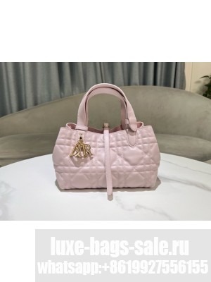 Small Dior Toujours Bag Macrocannage Calfskin M2822OSIY pink