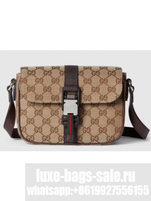 Gucci MINI GG CROSSBODY BAG 802100 Brown