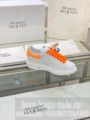 Alexander McQueen Oversized Platform Lace Up Creeper Sneakers Spring/Summer 2020 Collection, Glitter Orange