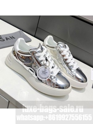 Hogan Silver Calfskin Sneakers Spring/Summer 2021 Collection 11