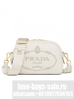 Prada Leather Shoulder Bag 1BH187 Cream