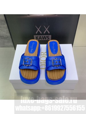 Christian Dior Women's Diorquake Strap Slide Blue