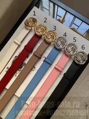 Gucci Calfskin Belt 30mm with Interlocking Shiny G Buckle 2020 Collection