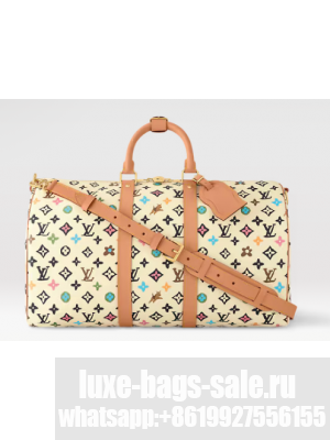 Louis Vuitton Keepall Bandouliere 50 M24901 white