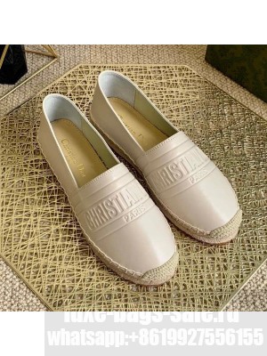 Dior Granville Espadrilles in White Embossed Lambskin Spring/Summer 2021 Collection