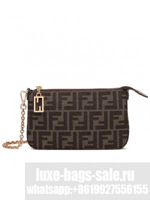 Fendi Baguette Pouch 8BS073 Coffee