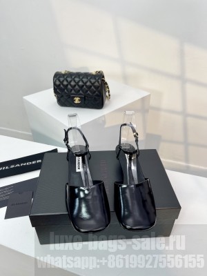 JIL SANDER Square Toe Mary Jane Black