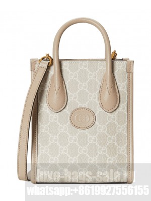 Gucci Mini Tote Bag With Interlocking G Cream