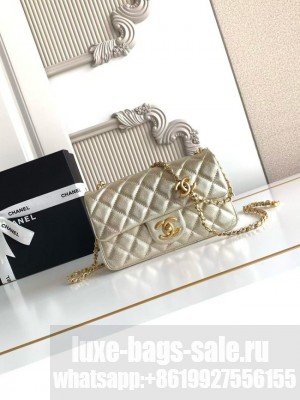 CHANEL mini Flap Bag  AS5759 light gold