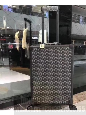 Goyard Trolley Travel Luggage Bag Black