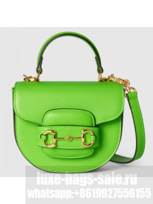GUCCI HORSEBIT 1955 MINI TOP HANDLE BAG 781387 Electric green