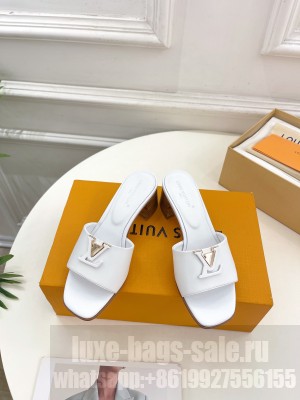 Louis Vuitton Women's LV Capri 5cm Calfskin Mule White