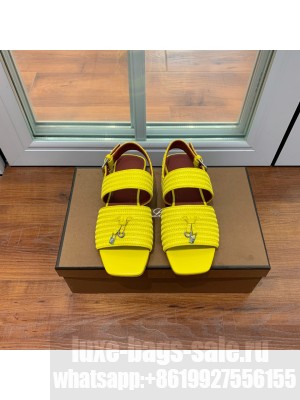 Loro Piana Sprightly Charms Sandals 2022 Collection,Yellow