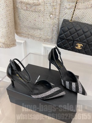 Saint Laurent Crystal Heel 7.5cm High Heel Pumps 2022 Collection