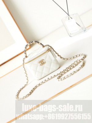 CHANEL NANO CLUTCH WITH CHAIN AS3965 WHITE