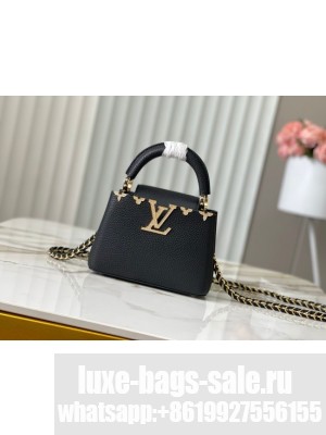 Louis Vuitton Capucines Mini M23082 black&Crystal