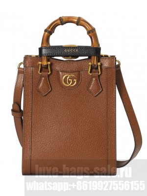 Gucci Diana Mini Tote Bag 739079 Coffee