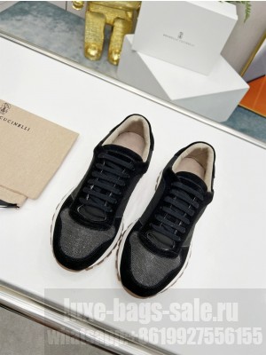 Brunello Cucinell Suede and techno fabric runners sneakers 08
