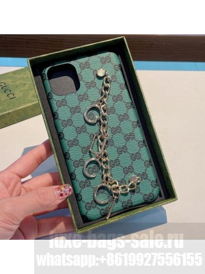 Gucci GG Multicolor Chain iPhone Case Green  2021 Collection 