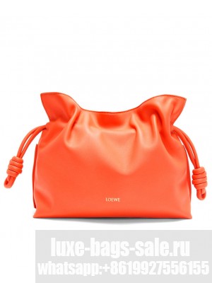 Loewe Flamenco Clutch In Nappa Calfskin Red