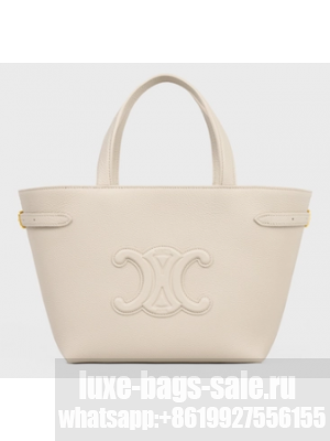 Celine MINI CABAS ANAIS CUIR TRIOMPHE IN GRAINED CALFSKIN 118613 PALE BEIGE