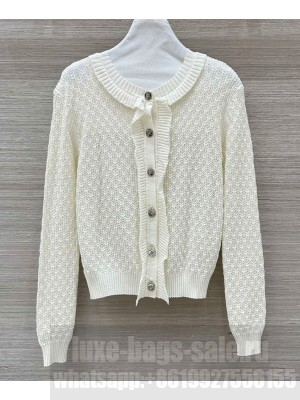 Chanel Women's Knitted Cardigan White