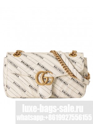 Gucci Hacker Project small GG Marmont bag 443497 Cream