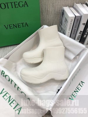Bottega Veneta PUDDLE Biodegradable rubber white ankle boots 2021 Collection
