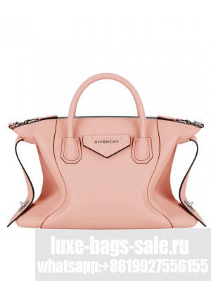 Givenchy Small Antigona Soft Bag In Smooth Leather Pink