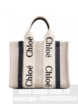 Chloe Small Woody Tote Bag Black