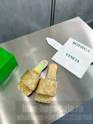 Bottega Veneta 9.5cm Woven Lambskin Flat Slide Sandals 2022 Collection 04