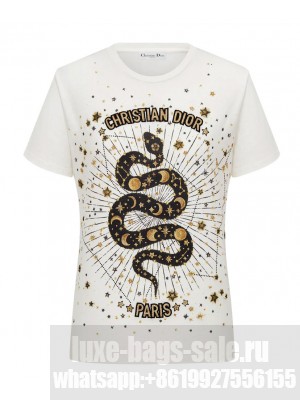 Christian Dior Women's Embroidered T-Shirt White