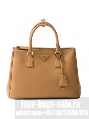 Prada Large Prada Galleria Leather Bag 1BA274 Coffee
