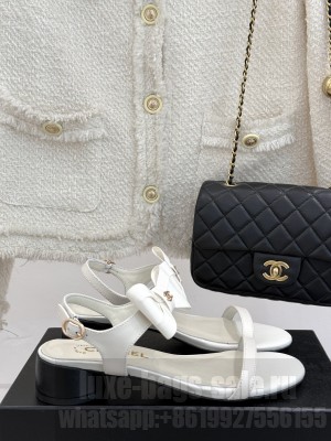 Chanel Sandals Lambskin white G46193 2025