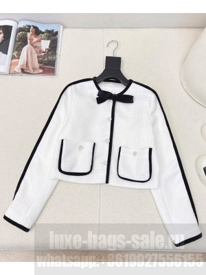 Chanel Women's Tweed Jacket White