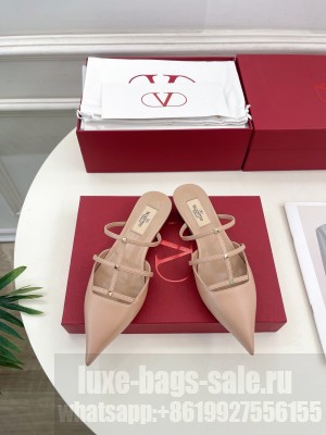 Valentino Garavani Rockstud Wispy Calfskin Mule 20mm Pink 2025