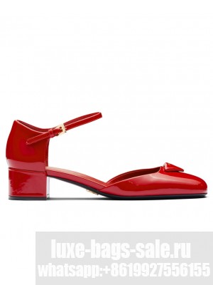 Prada Women's Patent Leather Pumps 1I352N Red