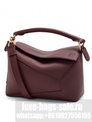 Loewe Mini Puzzle Bag In Classic Calfskin Mauve