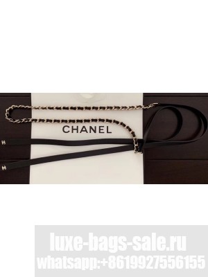 Chanel Chain and Leather Belt Black/Gold 2019 Collection