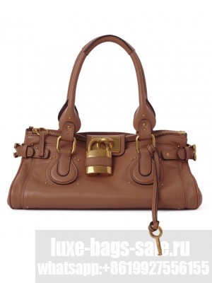 Chloe Paddington Bag In Grained Leather 25WS802 Coffee