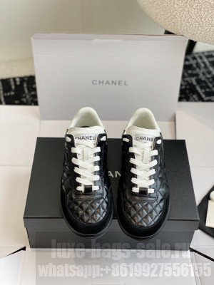 Chanel Quilted Calfskin G45335 Black Sneakers 2024 