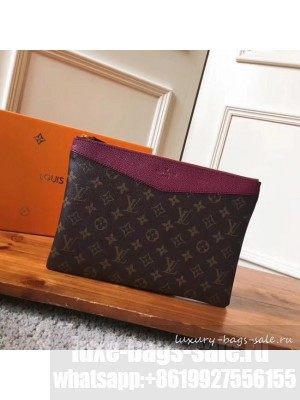 Louis vuitton original Monogram Canvas DAILY POUCH M62048 Bordeaux
