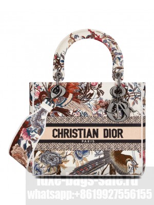 Christian Dior Medium Lady D-Lite Bag White