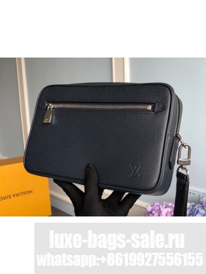Louis Vuitton Men's Kasai Clutch M33410 Black  