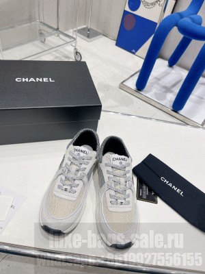 Chanel Fabric Sneakers G39597 Gray/White