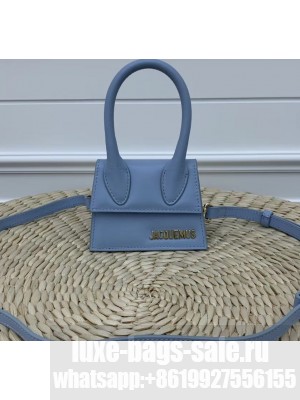 Jacquemus Leather Le Chiquito Micro Bag Light Blue