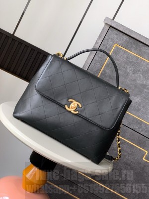 Chanel Medium FLAP BAG WITH TOP HANDLE AS5542 BLACK