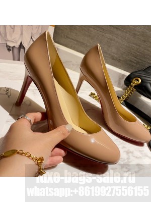Christian Louboutin Calfskin Round-toe Pumps 8cm Nude 2021 Collection