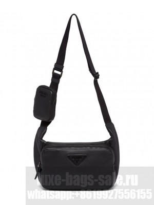 Prada Leather Shoulder Bag Black