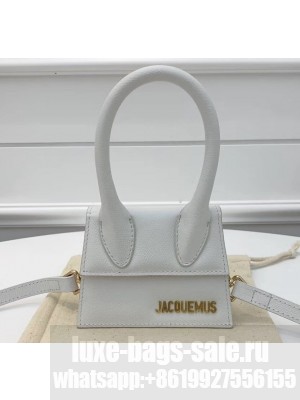 Jacquemus Grained Leather Le Chiquito Micro Bag White